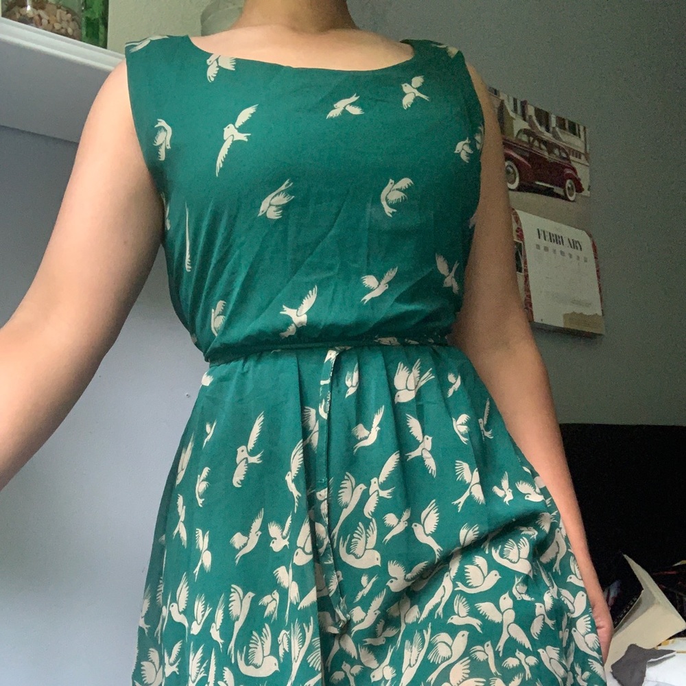 Green Flowy Dove Dress